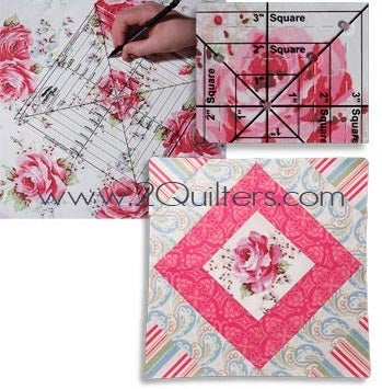 Creative Grids Square It Up or Fussy Cut Square Quilt Ruler