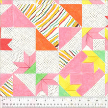 Load image into Gallery viewer, Heather Ross by Hand, Bee&#39;s Quilt in White (CANVAS FABRIC), by Heather Ross for Windham Fabrics, per half-yard