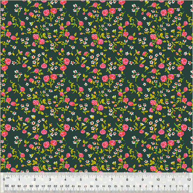 Heather Ross by Hand, Mousy Floral in Pasture, by Heather Ross for Windham Fabrics, per half-yard