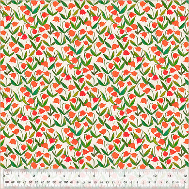 Heather Ross by Hand, Flowerbed in Cotton, by Heather Ross for Windham Fabrics, per half-yard