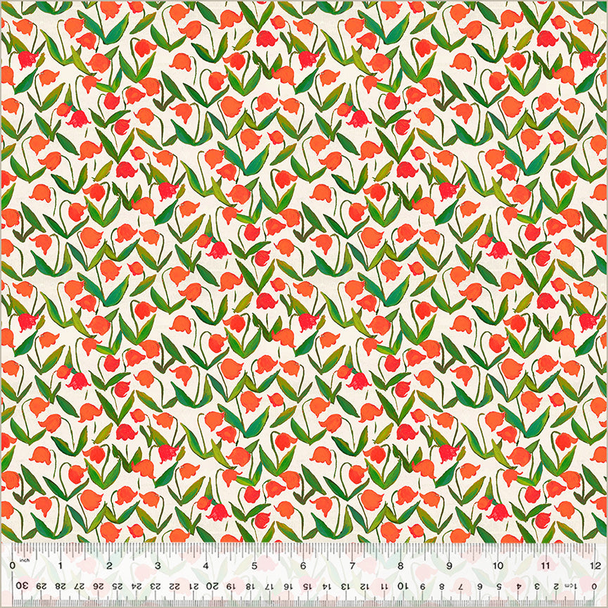 Heather Ross by Hand, Flowerbed in Cotton, by Heather Ross for Windham Fabrics, per half-yard