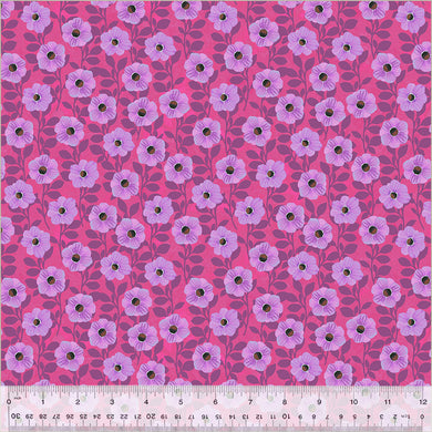 Wild Meadow by Sue Miano, Climbing Floral in Orchid, per half-yard