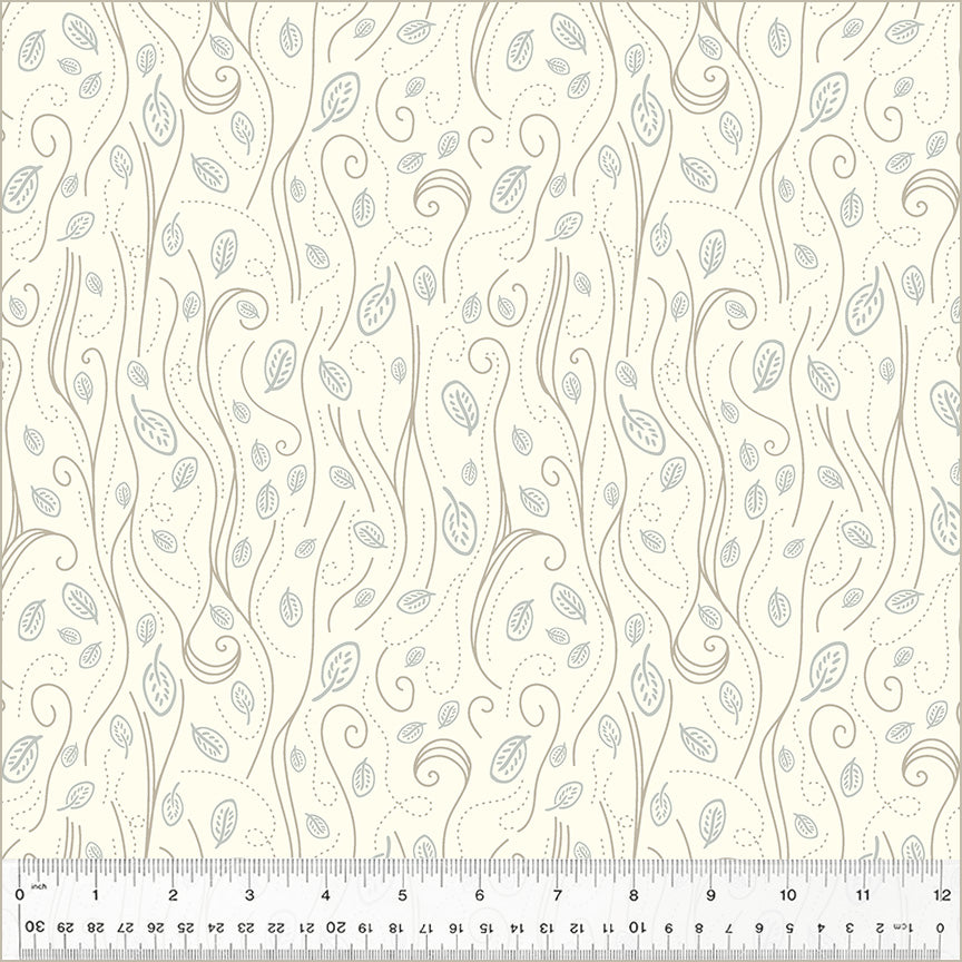 Forest Tales, Gust in Ivory, per half-yard