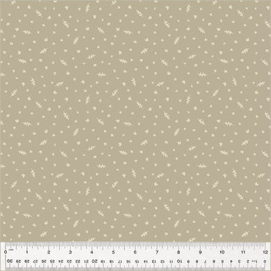 Forest Tales, Leaf Sprinkle in Taupe, per half-yard