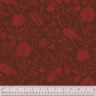 Duchess by Williamsburg, Veil in Maroon, per half-yard