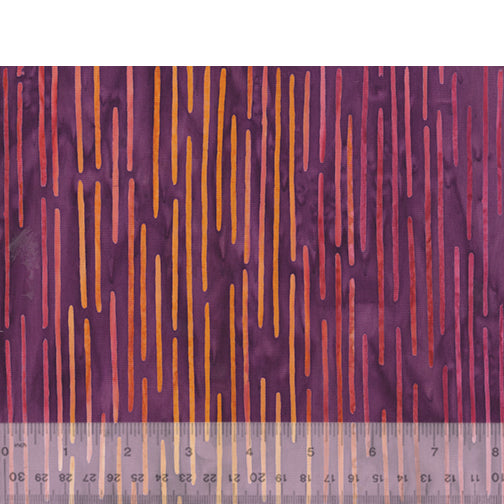 Bit by Bit, Rain in Purple Batik by Anthology Fabrics, per half-yard