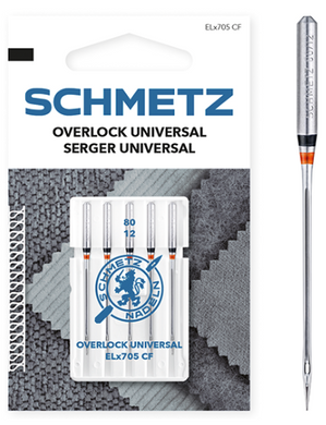 SCHMETZ Overlock Serger Universal Needle, ELx705 CF (5pc pack)