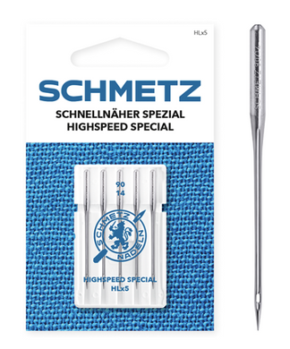 SCHMETZ HLx5 High Speed Special Needles, Household Sewing Machine Needles (5pc pack)