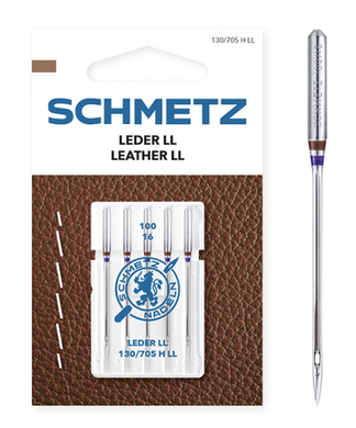 SCHMETZ Leather LL, Household Sewing Machine Needles (5pc pack)