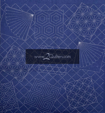 Sashiko Pre-Printed Fabric Panel (60cm/panel) - Avail in Navy or Cream