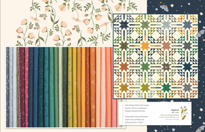 Moonlit by Jennifer Moore / Monaluna, Glimmer in Tangerine, per half-yard