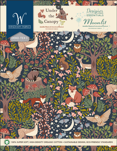 Moonlit by Jennifer Moore / Monaluna, Glimmer in Sea, per half-yard