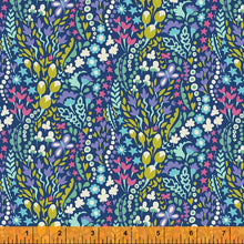 Load image into Gallery viewer, Eden by Sally Kelly, Flower Blanket in Periwinkle, per half-yard