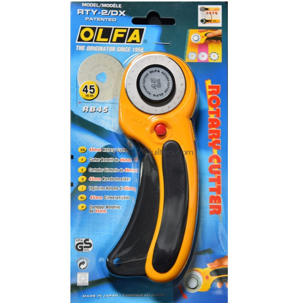 Olfa Deluxe 45mm Ergonomic Rotary Cutter | Olfa #RTY2DX